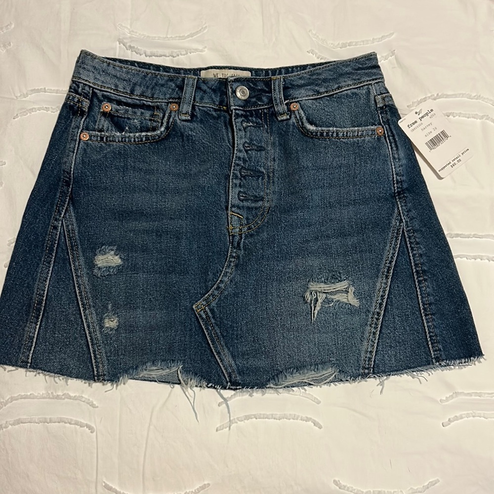 NWT FREE PEOPLE DENIM SKIRT